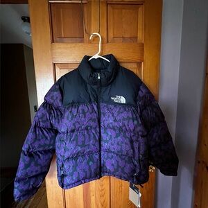 The North Face leopard spotted coat